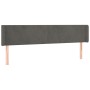 Cabecero con LED de terciopelo gris oscuro 183x16x78/88 cm de vidaXL, Cabeceros y pies de cama - Ref: Foro24-3123017, Precio:...