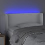 Cabecero con LED cuero sintético blanco 103x16x78/88 cm de vidaXL, Cabeceros y pies de cama - Ref: Foro24-3123041, Precio: 55...