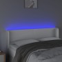 Cabecero con LED cuero sintético blanco 147x16x78/88 cm de vidaXL, Cabeceros y pies de cama - Ref: Foro24-3123047, Precio: 78...