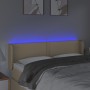 Cabecero con LED de tela crema 147x16x78/88 cm de vidaXL, Cabeceros y pies de cama - Ref: Foro24-3123099, Precio: 78,99 €, De...