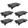 Platforms with wheels, 5 units, black polypropylene, 300 kg. by vidaXL, Cargo forklifts - Ref: Foro24-3157522, Price: 121,63 ...