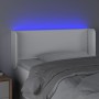 Headboard with LED white synthetic leather 83x16x78/88 cm by vidaXL, Headboards and footboards - Ref: Foro24-3123169, Price: ...