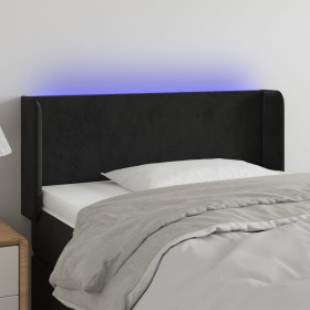 Cabecero con LED de terciopelo negro 83x16x78/88 cm de vidaXL, Cabeceros y pies de cama - Ref: Foro24-3122988, Precio: 54,03 ...