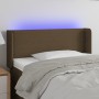 Dark brown fabric headboard with LED 103x16x78/88 cm by vidaXL, Headboards and footboards - Ref: Foro24-3123089, Price: 57,99...