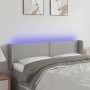 Light gray fabric headboard with LED 147x16x78/88 cm by vidaXL, Headboards and footboards - Ref: Foro24-3123094, Price: 77,31...