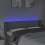 Light gray fabric headboard with LED 147x16x78/88 cm by vidaXL, Headboards and footboards - Ref: Foro24-3123094, Price: 77,31...