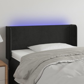 Black velvet headboard with LED 93x16x78/88 cm by vidaXL, Headboards and footboards - Ref: Foro24-3123134, Price: 58,54 €, Di...