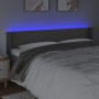 Cabecero con LED cuero sintético gris 183x16x78/88 cm de vidaXL, Cabeceros y pies de cama - Ref: Foro24-3123062, Precio: 80,9...