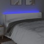 Cabecero con LED cuero sintético blanco 163x16x78/88 cm de vidaXL, Cabeceros y pies de cama - Ref: Foro24-3123053, Precio: 78...