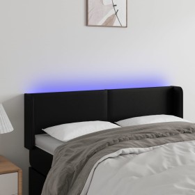 Headboard with LED black synthetic leather 147x16x78/88 cm by vidaXL, Headboards and footboards - Ref: Foro24-3123046, Price:...