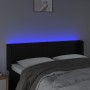 Cabecero con LED cuero sintético negro 147x16x78/88 cm de vidaXL, Cabeceros y pies de cama - Ref: Foro24-3123046, Precio: 76,...