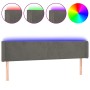 Dark gray velvet headboard with LED 203x16x78/88 cm by vidaXL, Headboards and footboards - Ref: Foro24-3123023, Price: 80,56 ...