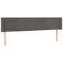 Cabecero con LED de terciopelo gris oscuro 203x16x78/88 cm de vidaXL, Cabeceros y pies de cama - Ref: Foro24-3123023, Precio:...