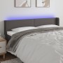 Cabecero con LED cuero sintético gris 163x16x78/88 cm de vidaXL, Cabeceros y pies de cama - Ref: Foro24-3123056, Precio: 73,9...