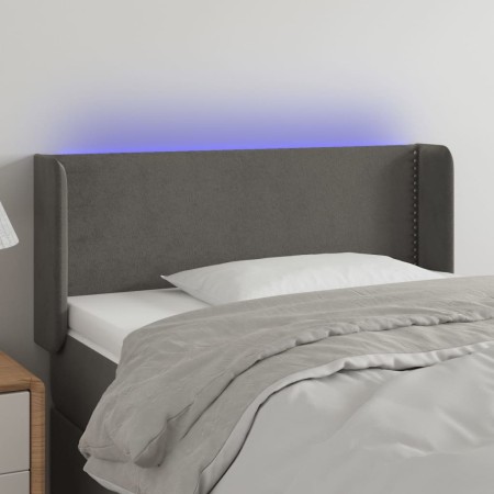 Cabecero con LED de terciopelo gris oscuro 103x16x78/88 cm de vidaXL, Cabeceros y pies de cama - Ref: Foro24-3123139, Precio:...