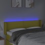 Headboard with LED in green fabric 147x16x78/88 cm by vidaXL, Headboards and footboards - Ref: Foro24-3123101, Price: 56,25 €...