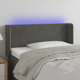 Cabecero con LED de terciopelo gris oscuro 93x16x78/88 cm de vidaXL, Cabeceros y pies de cama - Ref: Foro24-3122993, Precio: ...