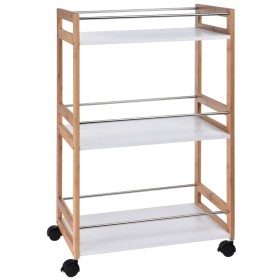 Excellent Houseware Carrito de cocina bambú beige y blanco 51x30x80cm de Excellent Houseware, Carros de cocina y comedor - Re...