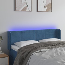 Dark blue velvet LED headboard 147x16x78/88 cm by vidaXL, Headboards and footboards - Ref: Foro24-3123008, Price: 73,59 €, Di...