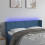 Cabecero con LED de terciopelo azul oscuro 147x16x78/88 cm de vidaXL, Cabeceros y pies de cama - Ref: Foro24-3123008, Precio:...