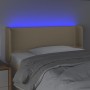 Kopfteil aus cremefarbenem Stoff mit LED 103x16x78/88 cm von vidaXL, Kopf- und Fußteile - Ref: Foro24-3123091, Preis: 53,05 €...