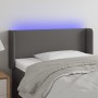 Headboard with LED gray synthetic leather 93x16x78/88 cm by vidaXL, Headboards and footboards - Ref: Foro24-3123038, Price: 5...