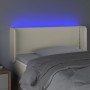 Cabecero con LED cuero sintético crema 93x16x78/88 cm de vidaXL, Cabeceros y pies de cama - Ref: Foro24-3123176, Precio: 56,8...