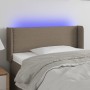 Headboard with LED in taupe gray fabric 93x16x78/88 cm by vidaXL, Headboards and footboards - Ref: Foro24-3123082, Price: 58,...