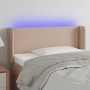 Cabecero con LED cuero sintético color capuchino 93x16x78/88 cm de vidaXL, Cabeceros y pies de cama - Ref: Foro24-3123039, Pr...