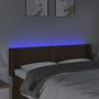 Cabecero con LED de tela marrón oscuro 147x16x78/88 cm de vidaXL, Cabeceros y pies de cama - Ref: Foro24-3123097, Precio: 80,...