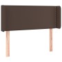 Headboard with LED brown synthetic leather 83x16x78/88 cm by vidaXL, Headboards and footboards - Ref: Foro24-3123171, Price: ...