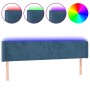 Dark blue velvet LED headboard 183x16x78/88 cm by vidaXL, Headboards and footboards - Ref: Foro24-3123020, Price: 78,96 €, Di...