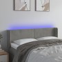 Light gray velvet headboard with LED 147x16x78/88 cm by vidaXL, Headboards and footboards - Ref: Foro24-3123004, Price: 74,45...