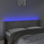 Light gray velvet headboard with LED 147x16x78/88 cm by vidaXL, Headboards and footboards - Ref: Foro24-3123004, Price: 74,45...