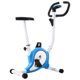 Bicicleta estática con resistencia de cinta azul de vidaXL, Bicicletas estáticas - Ref: Foro24-92010, Precio: 116,77 €, Descu...