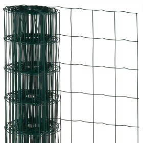 Nature Rectangular fence 0.6x10m green plastic coated steel by Nature, fence panels - Ref: Foro24-409380, Price: 47,20 €, Dis...