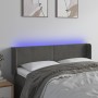 Cabecero con LED de terciopelo gris oscuro 147x16x78/88 cm de vidaXL, Cabeceros y pies de cama - Ref: Foro24-3123005, Precio:...