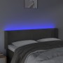 Dark gray velvet headboard with LED 147x16x78/88 cm by vidaXL, Headboards and footboards - Ref: Foro24-3123005, Price: 74,27 ...