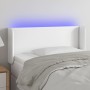 Headboard with LED white synthetic leather 93x16x78/88 cm by vidaXL, Headboards and footboards - Ref: Foro24-3123035, Price: ...