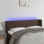 Headboard with LED brown synthetic leather 147x16x78/88 cm by vidaXL, Headboards and footboards - Ref: Foro24-3123189, Price:...