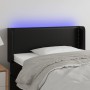 Cabecero con LED cuero sintético negro 83x16x78/88 cm de vidaXL, Cabeceros y pies de cama - Ref: Foro24-3123168, Precio: 52,5...