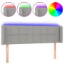 Light gray fabric headboard with LED 147x16x78/88 cm by vidaXL, Headboards and footboards - Ref: Foro24-3123234, Price: 81,99...