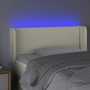 Cabecero con LED cuero sintético crema 103x16x78/88 cm de vidaXL, Cabeceros y pies de cama - Ref: Foro24-3123182, Precio: 51,...