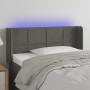 Cabecero con LED de terciopelo gris oscuro 83x16x78/88 cm de vidaXL, Cabeceros y pies de cama - Ref: Foro24-3123267, Precio: ...