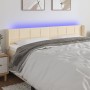 Cabecero con LED de tela crema 183x16x78/88 cm de vidaXL, Cabeceros y pies de cama - Ref: Foro24-3123255, Precio: 79,13 €, De...