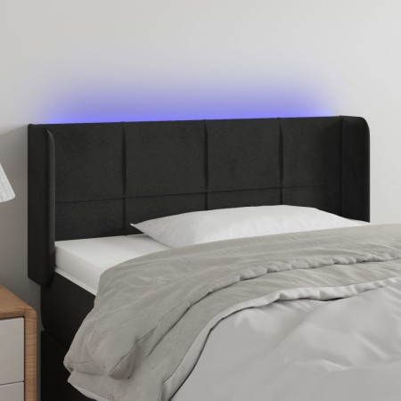 Kopfteil aus schwarzem Samt mit LED 103x16x78/88 cm von vidaXL, Kopf- und Fußteile - Ref: Foro24-3123280, Preis: 61,88 €, Rab...