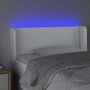 Cabecero con LED cuero sintético blanco 103x16x78/88 cm de vidaXL, Cabeceros y pies de cama - Ref: Foro24-3123181, Precio: 64...