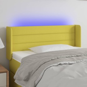 Kopfteil mit LED aus grünem Stoff 93x16x78/88 cm von vidaXL, Kopf- und Fußteile - Ref: Foro24-3123365, Preis: 48,99 €, Rabatt: %