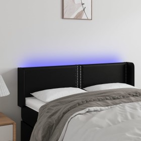 Headboard with LED black synthetic leather 147x16x78/88 cm by vidaXL, Headboards and footboards - Ref: Foro24-3123186, Price:...