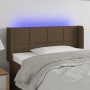 Headboard with LED in dark brown fabric 93x16x78/88 cm by vidaXL, Headboards and footboards - Ref: Foro24-3123221, Price: 50,...